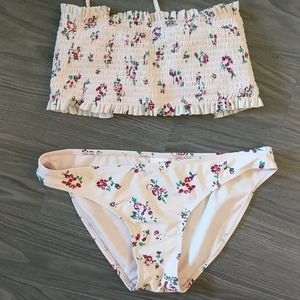 Floral back corset closure pink